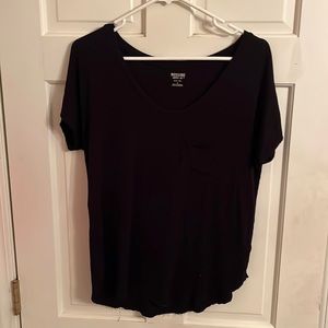 black pocket tee